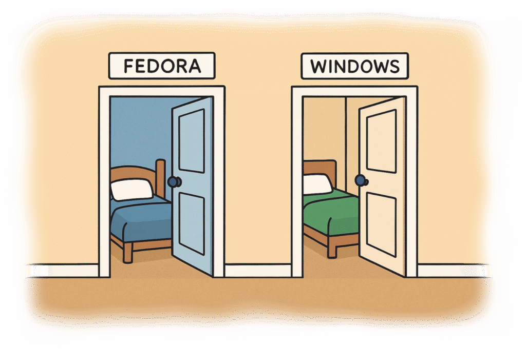 Linux and Windows Partition Bedrooms